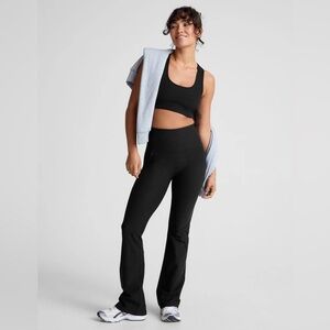 Beyond Yoga Spacedye High Waisted Practice Pocket Bootcut Pant Darkest Night S